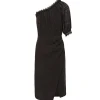 Vanessa Bruno Robe Midi Aureliane Noir achat pas cher 14