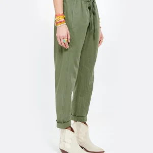 france en ligne XIRENA Pantalon Fin Draper Coton Vert Olive 13