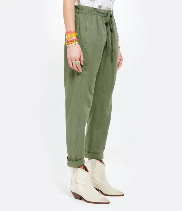 france en ligne XIRENA Pantalon Fin Draper Coton Vert Olive 5