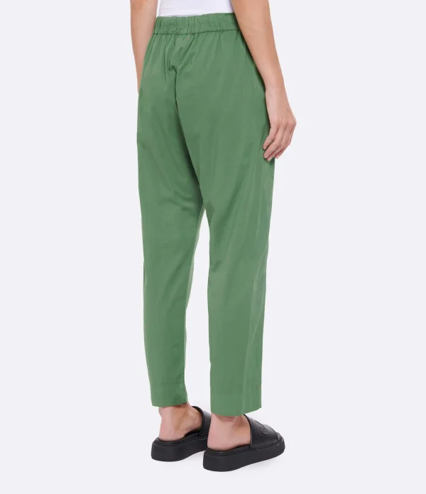 De Qualité XIRENA Pantalon Fin Draper Coton Vert 4