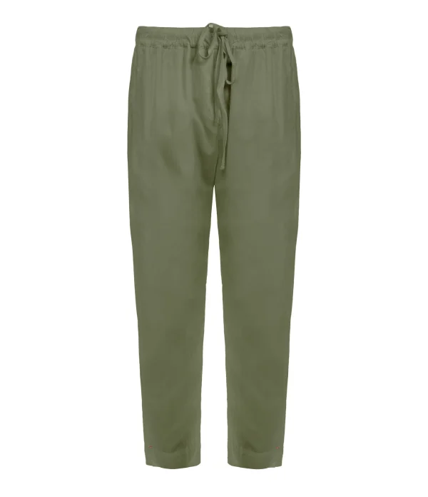 france en ligne XIRENA Pantalon Fin Draper Coton Vert Olive 1