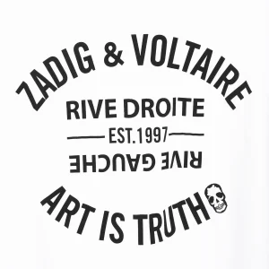 Zadig & Voltaire Tee-shirt Walk Blason Coton Blanc Top ventes 8