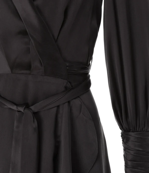 Zimmermann Robe Wrap Soie Noir achetez 3